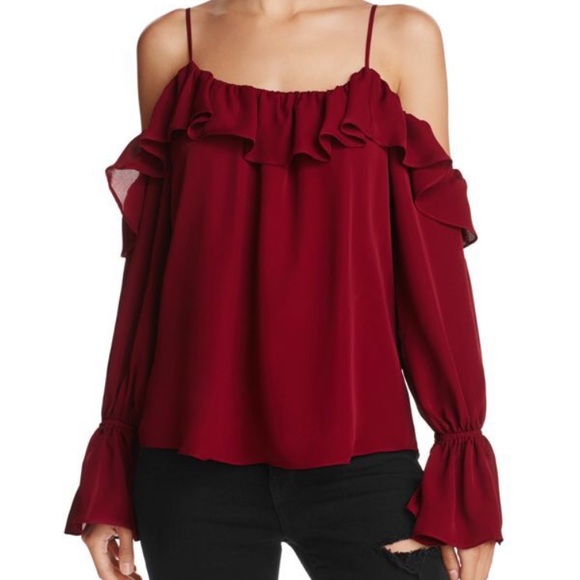 Wayf Tops - Black WAYF cold shoulder blouse Small